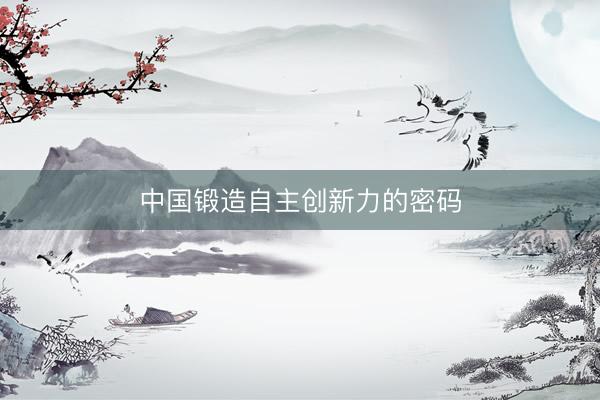 中国锻造自主创新力的密码