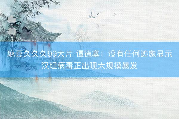 麻豆久久久99大片 谭德塞：没有任何迹象显示汉坦病毒正出现大规模暴发