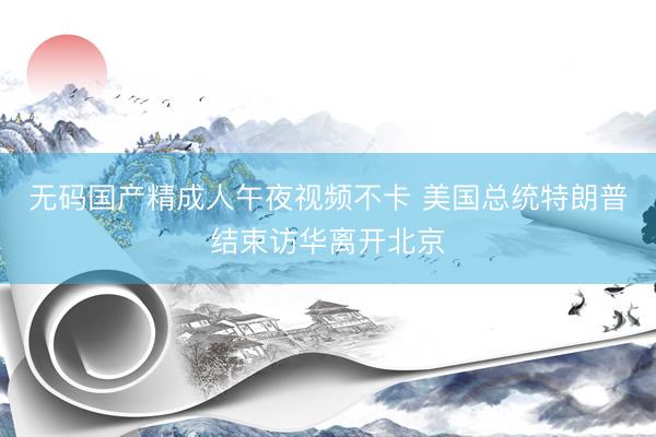 无码国产精成人午夜视频不卡 美国总统特朗普结束访华离开北京