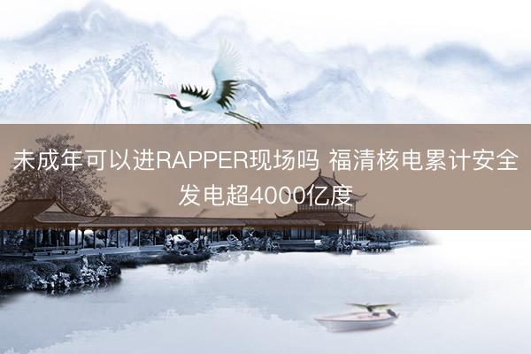 未成年可以进RAPPER现场吗 福清核电累计安全发电超4000亿度