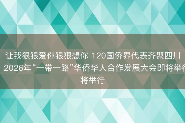 让我狠狠爱你狠狠想你 120国侨界代表齐聚四川！2026年“一带一路”华侨华人合作发展大会即将举行
