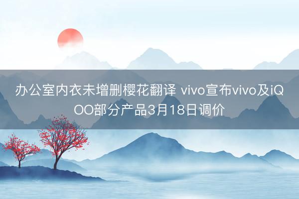 办公室内衣未增删樱花翻译 vivo宣布vivo及iQOO部分产品3月18日调价