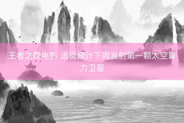 王者之舞电影 追觅预计下周发射第一颗太空算力卫星