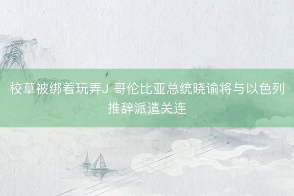 校草被绑着玩弄J 哥伦比亚总统晓谕将与以色列推辞派遣关连