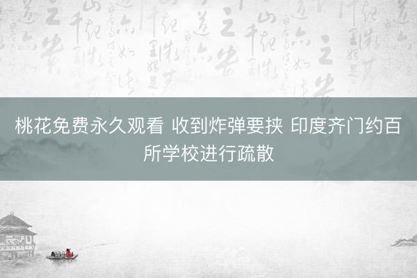 桃花免费永久观看 收到炸弹要挟 印度齐门约百所学校进行疏散