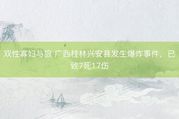 双性寡妇与狼 广西桂林兴安县发生爆炸事件，已致7死17伤