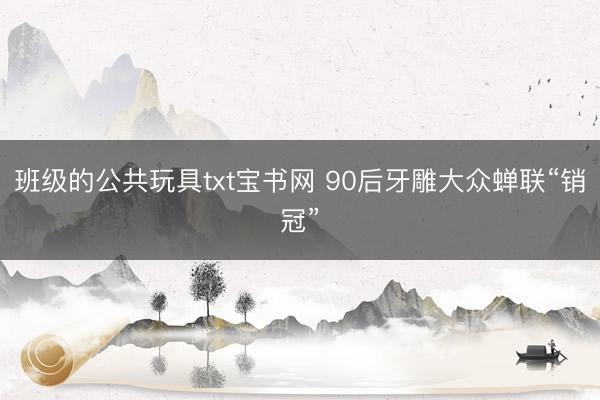 班级的公共玩具txt宝书网 90后牙雕大众蝉联“销冠”