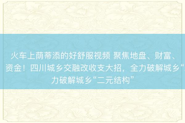 火车上荫蒂添的好舒服视频 聚焦地盘、财富、东谈主才、资金！四川城乡交融改收支大招，全力破解城乡“二元结构”