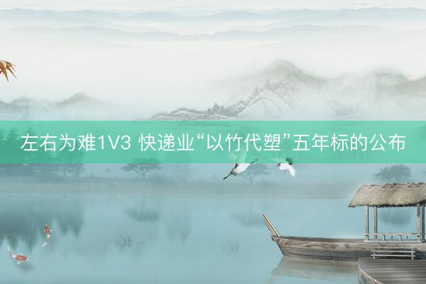 左右为难1V3 快递业“以竹代塑”五年标的公布